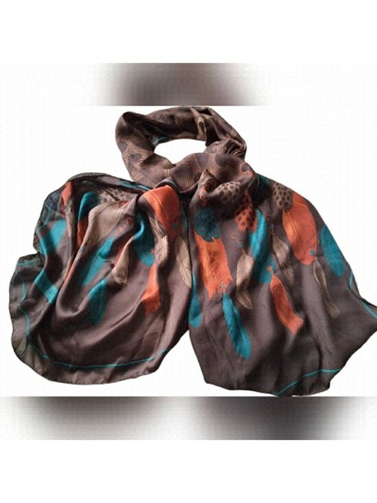 NUR IPEK Accessories - Nur Ipek Oblong silky feel polyester Feather Earrings scarf TRIBAL southwestern